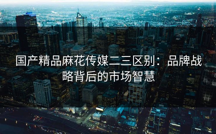 国产精品麻花传媒二三区别：品牌战略背后的市场智慧